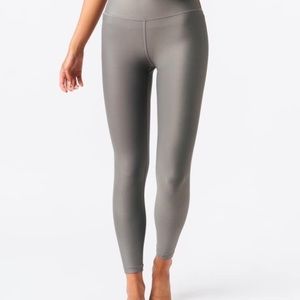 Zyia gray metallic high rise leggings. 8/10